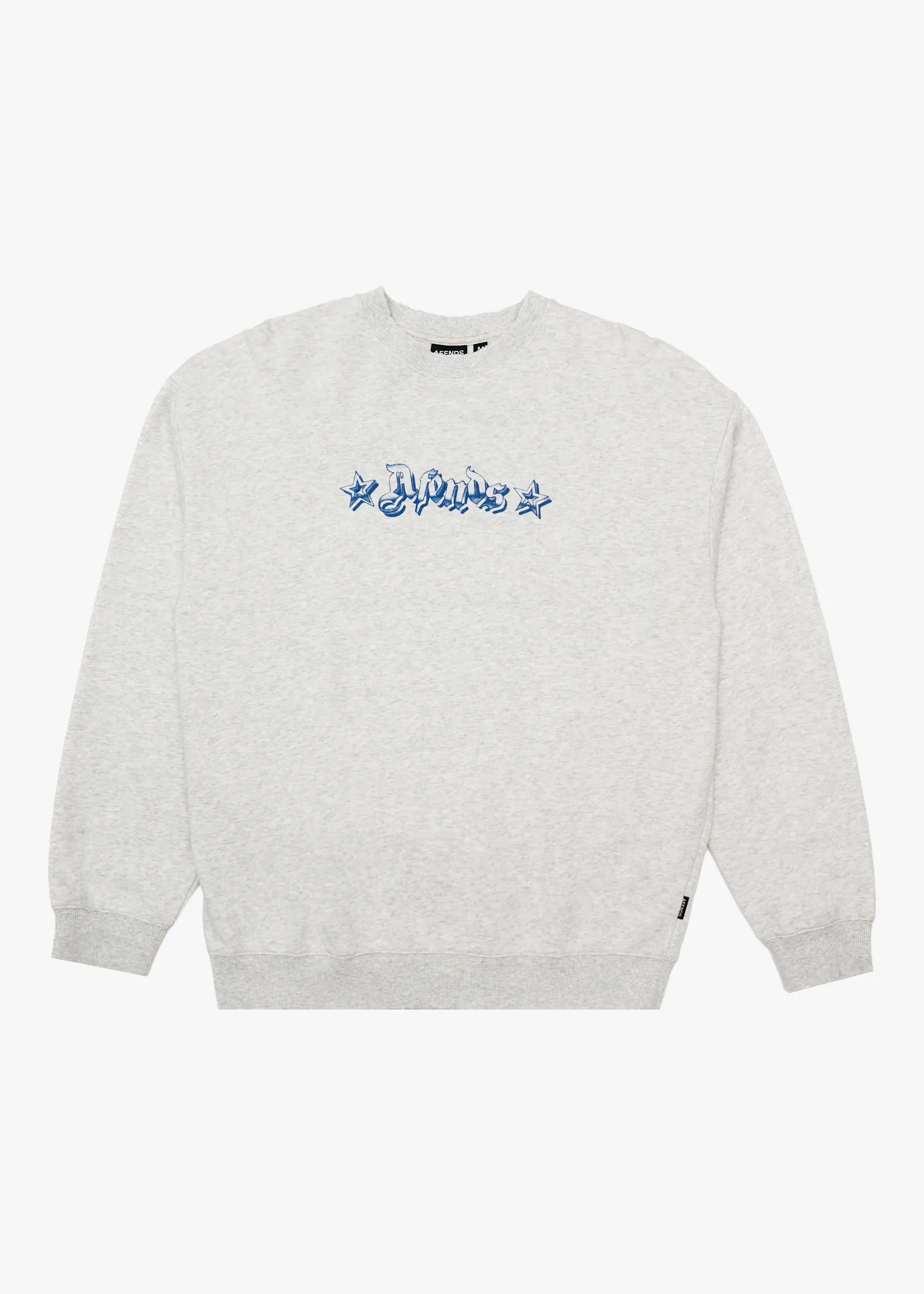 AFENDS Mens Created - Crew Neck - Grey Marle sold by Afends