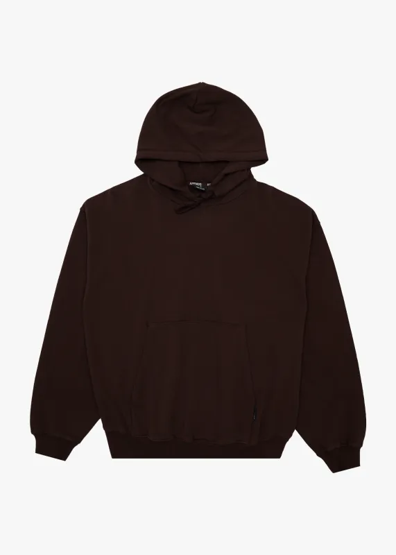 AFENDS Mens Genesis - Boxy Pull On Hood - Washed Coffee sold by Afends