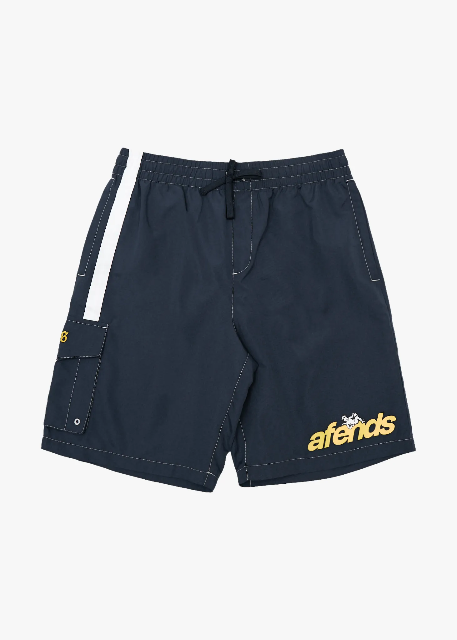 AFENDS Mens Angel Boy - Cargo Swim Short 21" - Deep Sea sold by Afends