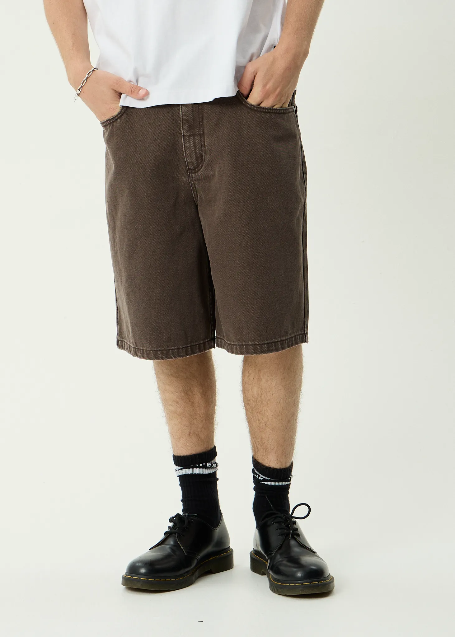 AFENDS Mens Lil C - Denim Baggy Short 22" - Washed Coffee sold by Afends product image thumbnail 2