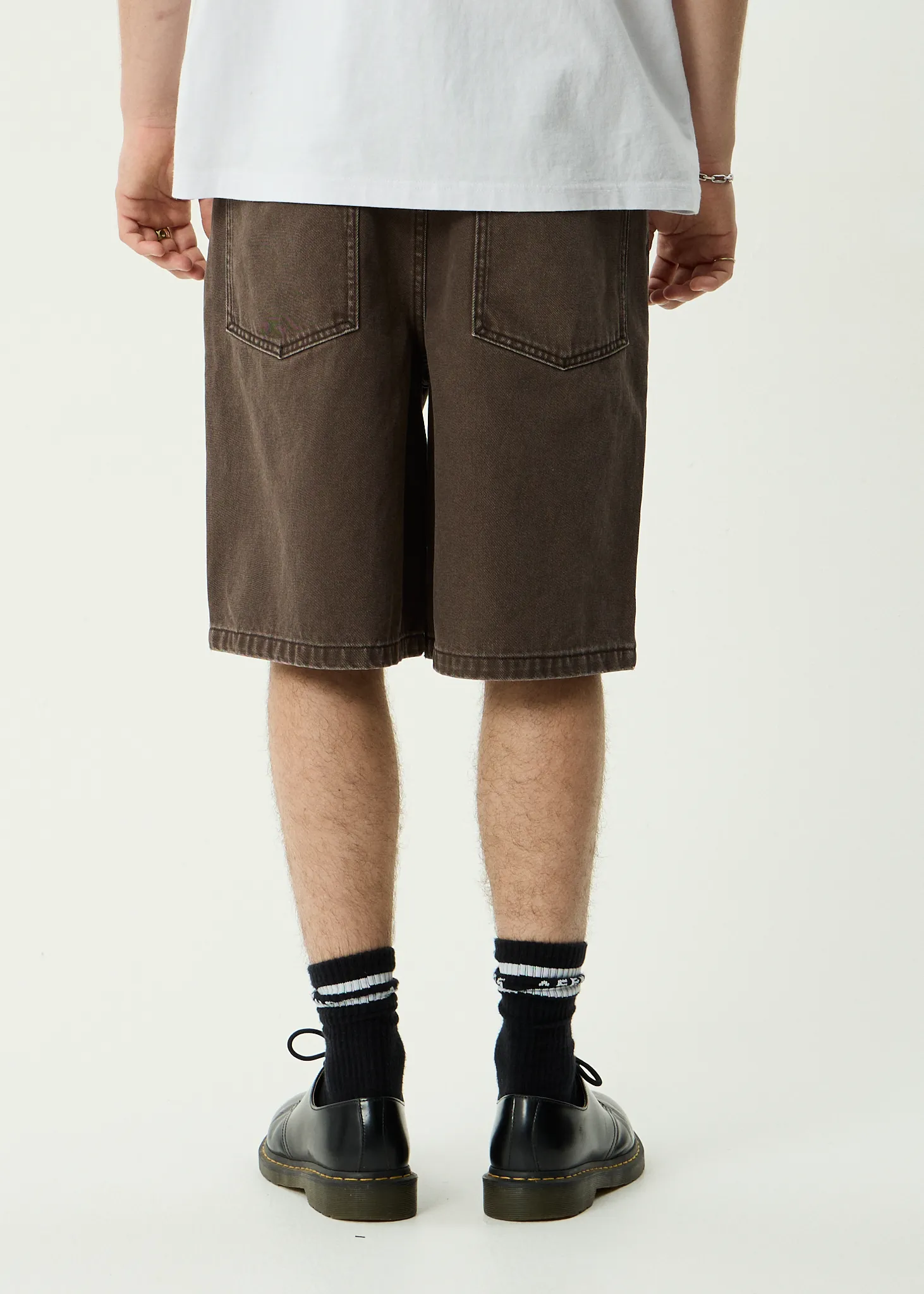 AFENDS Mens Lil C - Denim Baggy Short 22" - Washed Coffee sold by Afends product image thumbnail 5