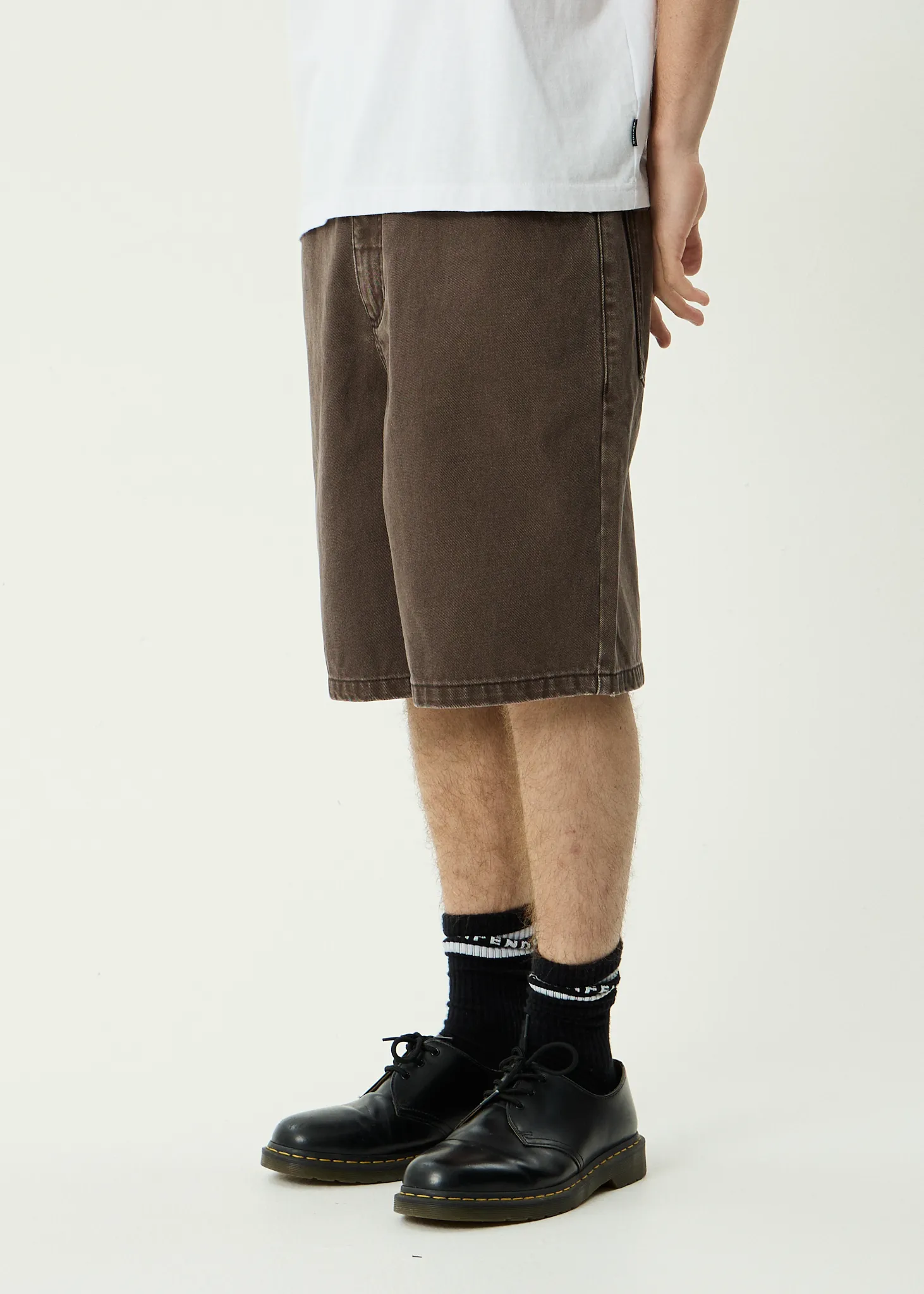 AFENDS Mens Lil C - Denim Baggy Short 22" - Washed Coffee sold by Afends product image thumbnail 3