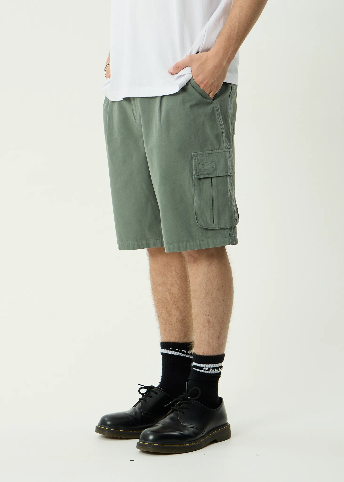 AFENDS Mens Summit - Pleated Cargo Short 22" - Washed Sycamore sold by Afends product image thumbnail 4