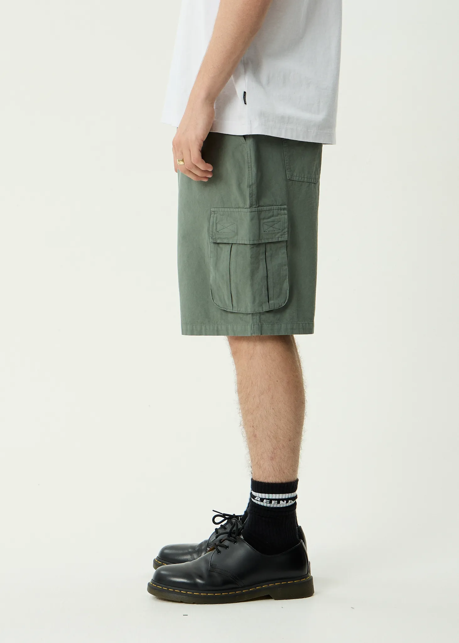 AFENDS Mens Summit - Pleated Cargo Short 22" - Washed Sycamore sold by Afends product image thumbnail 5