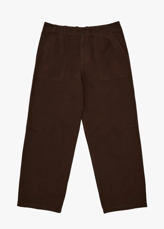 AFENDS Mens Glider - Pleated Pant - Coffee made by Afends