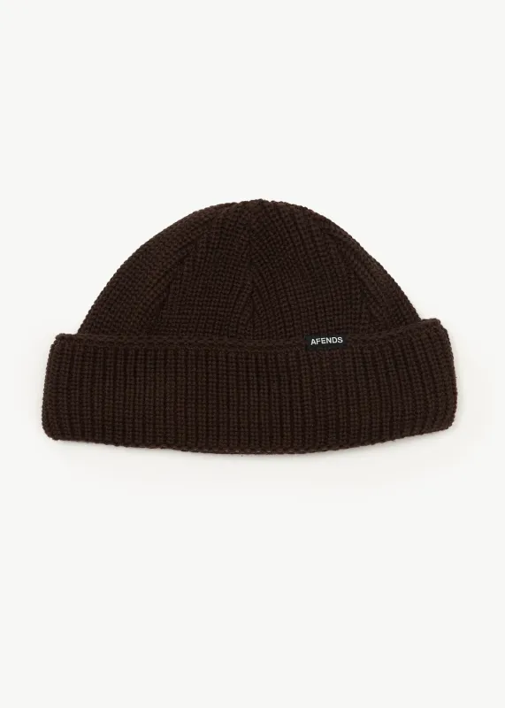 AFENDS Mens Thc - Wharfie Beanie - Coffee sold by Afends