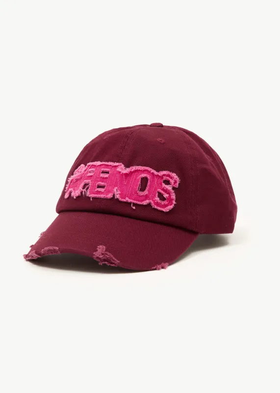 AFENDS Womens Wonders - Panelled Cap - Burgundy sold by Afends