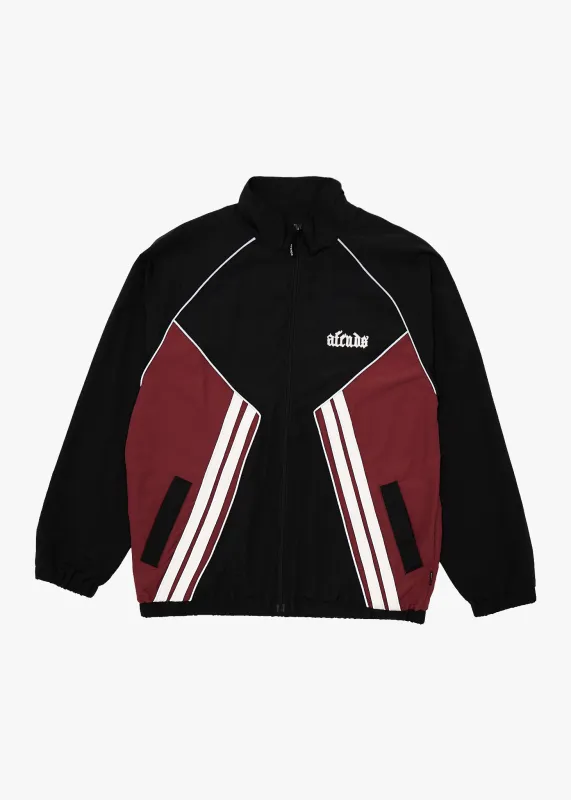 AFENDS Mens Sporting - Sports Spray Jacket - Burgundy sold by Afends