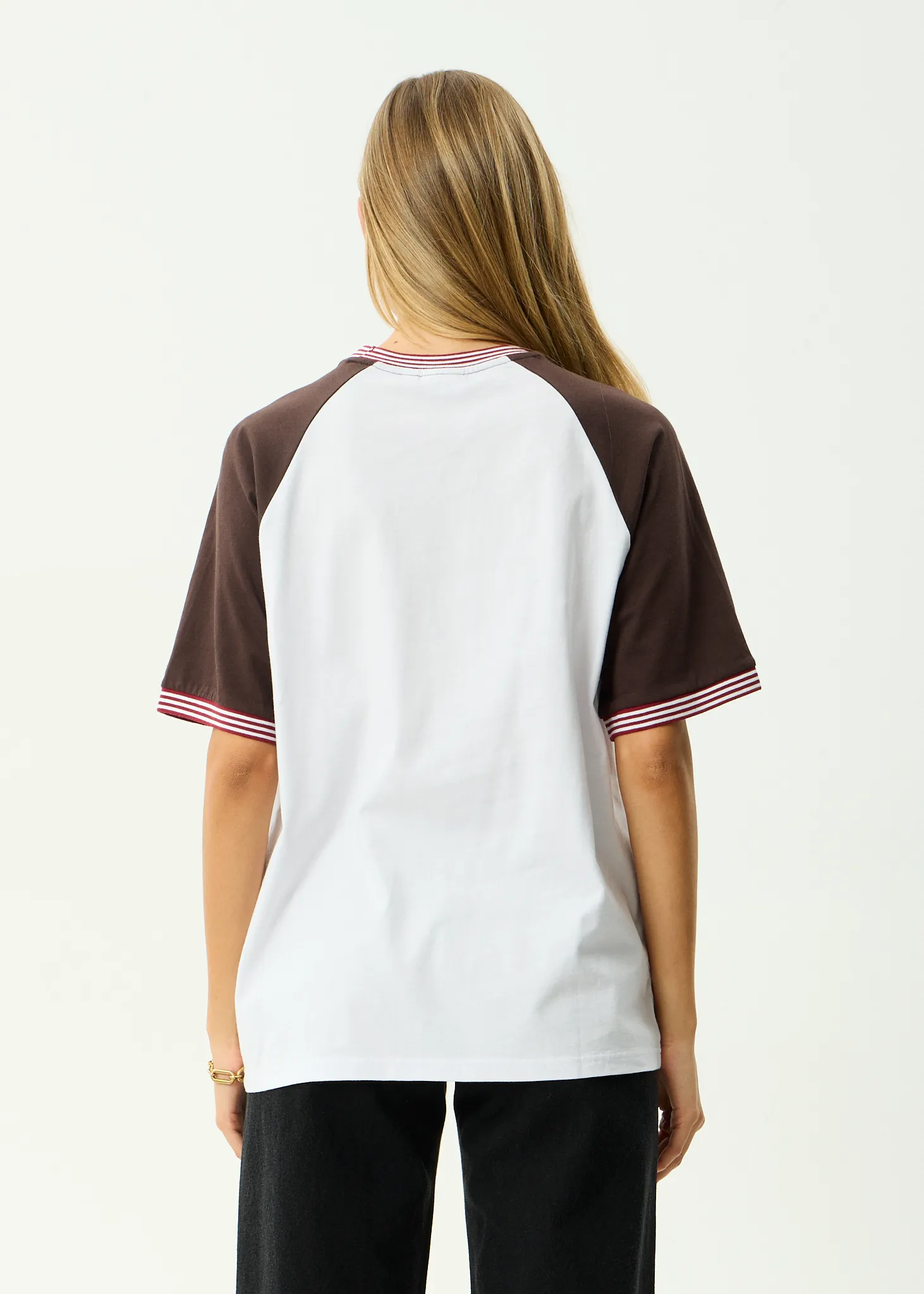 AFENDS Womens Dexter - Oversized Tee - Coffee / White sold by Afends product image thumbnail 5