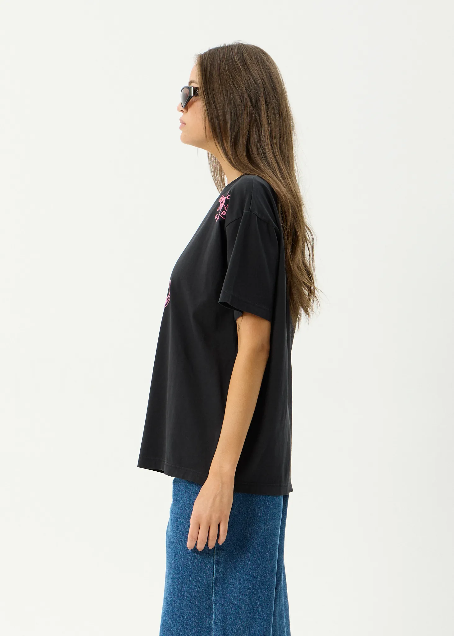 AFENDS Womens Sea Siren - Oversized Tee - Stone Black sold by Afends product image thumbnail 3