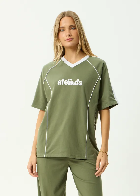 AFENDS Womens Dirts - Oversized Tee - Deep Olive sold by Afends
