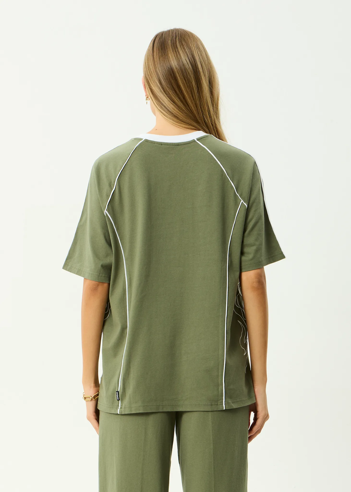 AFENDS Womens Dirts - Oversized Tee - Deep Olive sold by Afends product image thumbnail 5