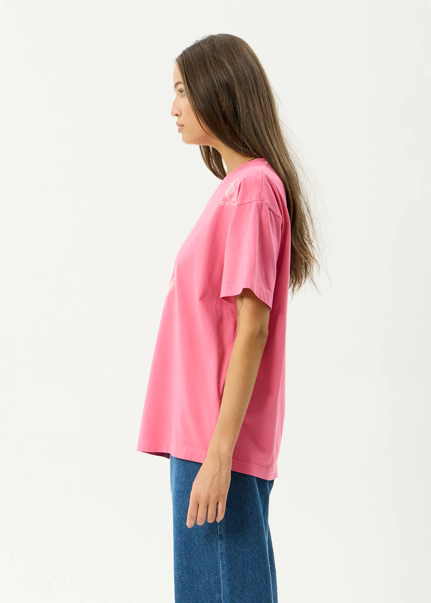 AFENDS Womens Sea Siren - Oversized Tee - Washed Raspberry sold by Afends product image thumbnail 3