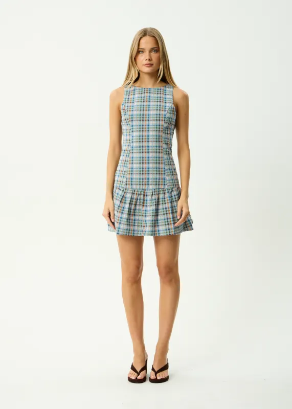 AFENDS Womens Amelie Check - Seersucker Mini Dress - Multi sold by Afends