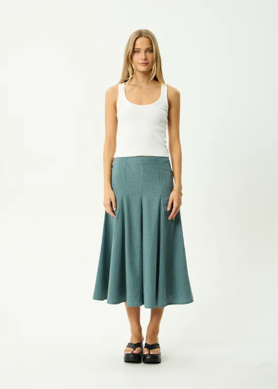 AFENDS Womens Voyager - Midi Skirt - Deep Olive Voyager sold by Afends