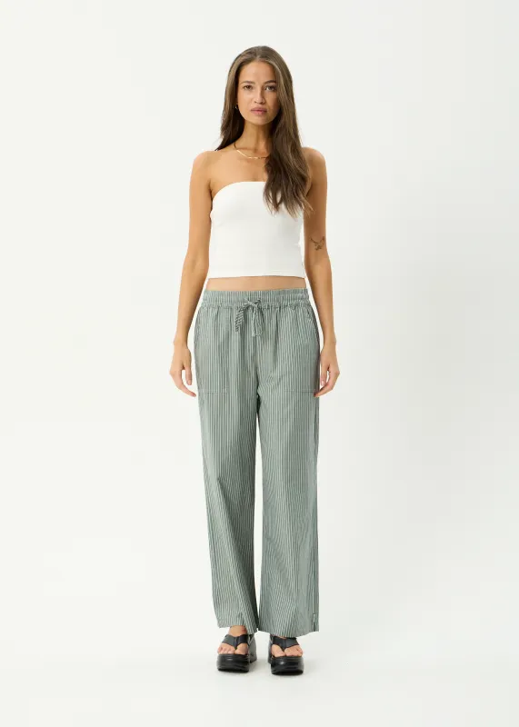 AFENDS Womens Pinned - Wide Leg Pant - Sycamore Stripe sold by Afends