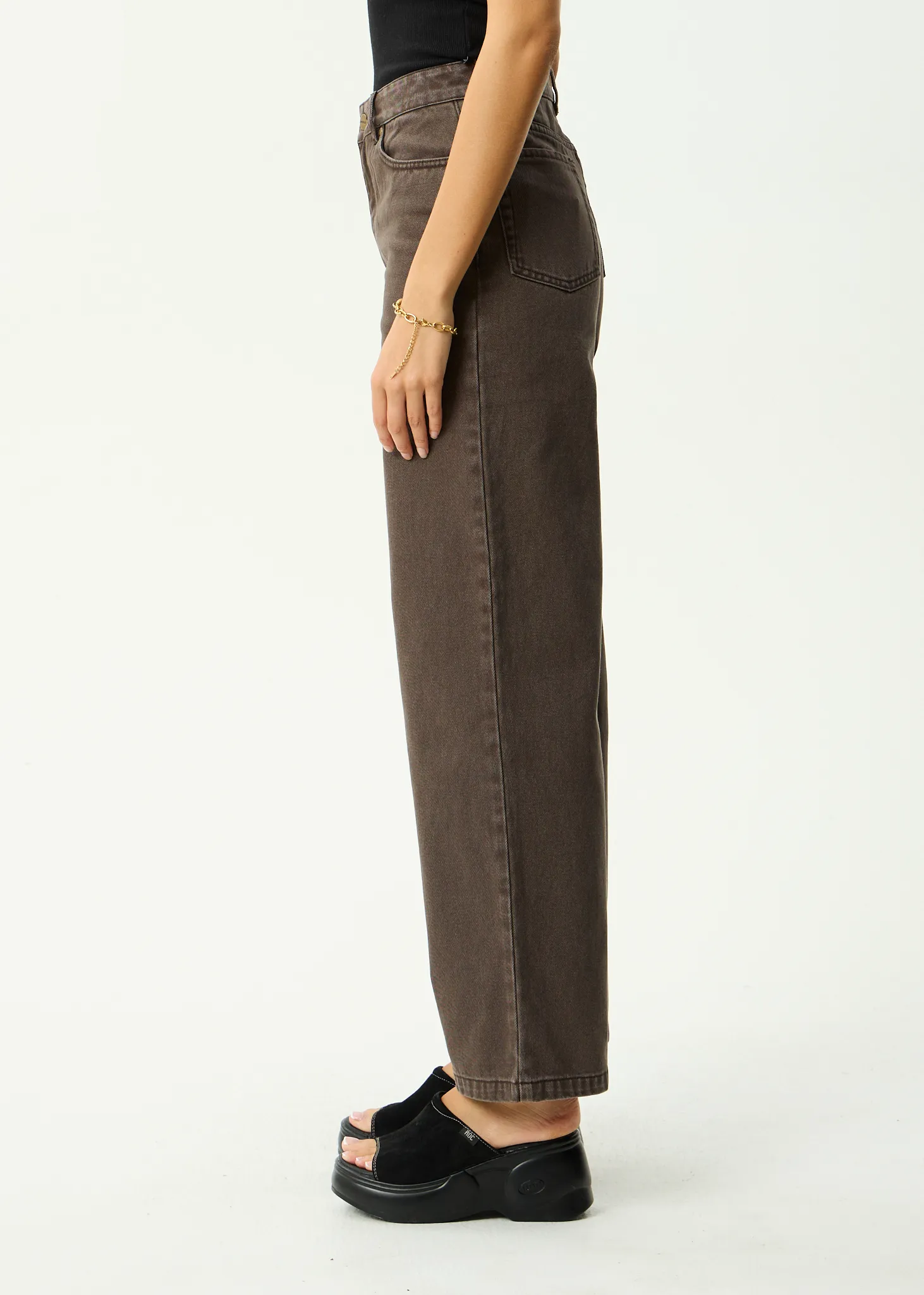 AFENDS Womens Bella - Denim Wide Leg Baggy Jean - Washed Coffee sold by Afends product image thumbnail 4