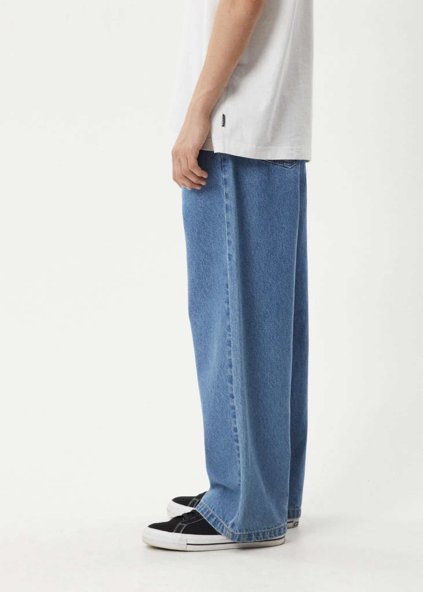 AFENDS Mens Pablo - Denim Baggy Jean - Worn Blue sold by Afends product image thumbnail 4