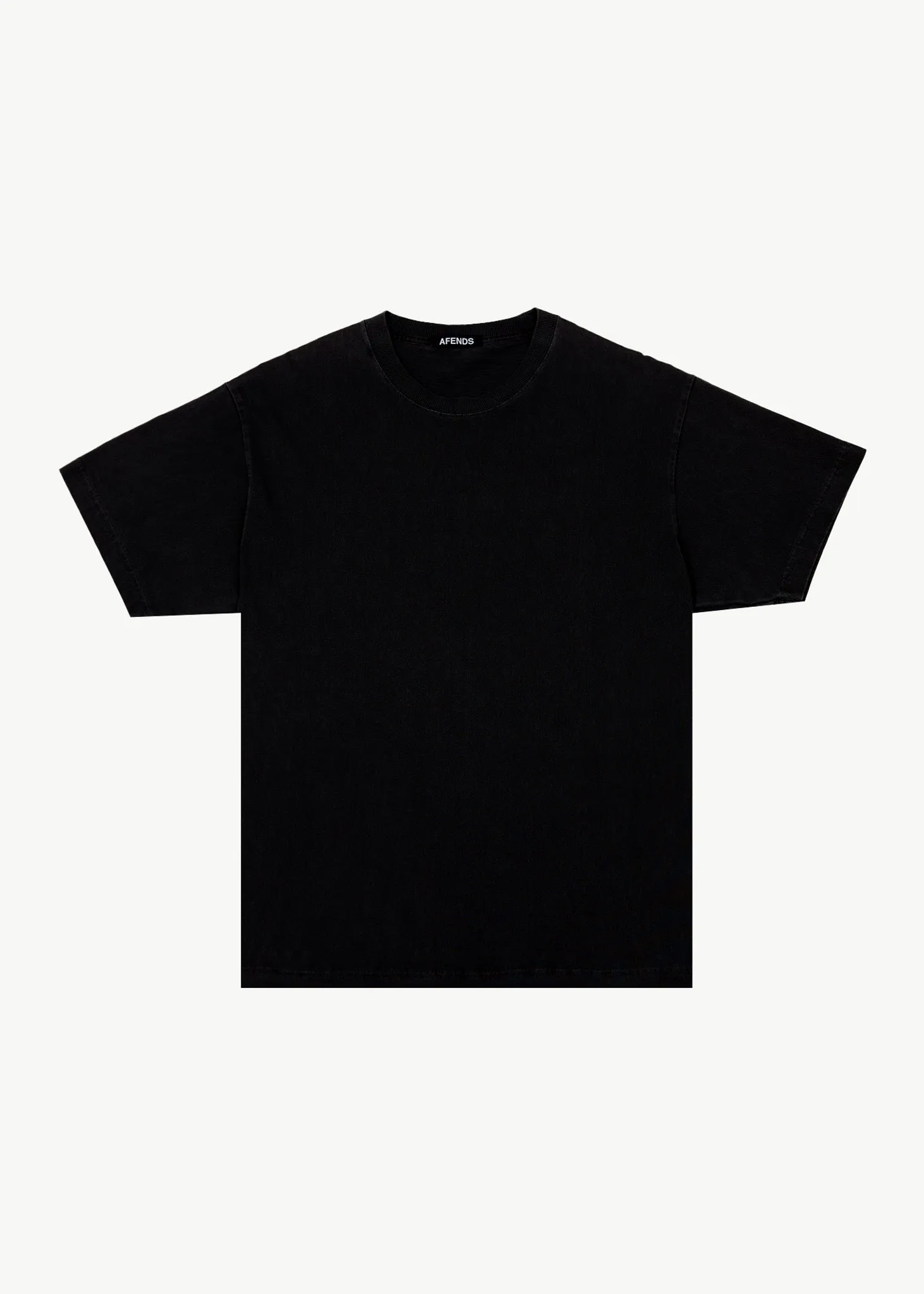 AFENDS Mens Genesis - Heavyweight Boxy Tee - Black sold by Afends