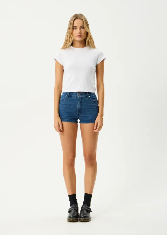 AFENDS Womens Studio - Denim Short - Authentic Blue sold by Afends