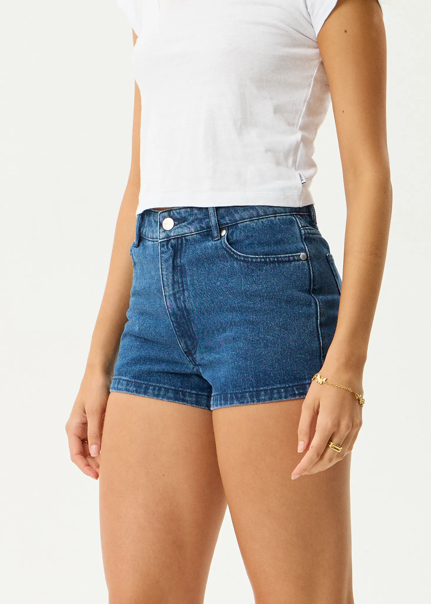 AFENDS Womens Studio - Denim Short - Authentic Blue sold by Afends product image thumbnail 3