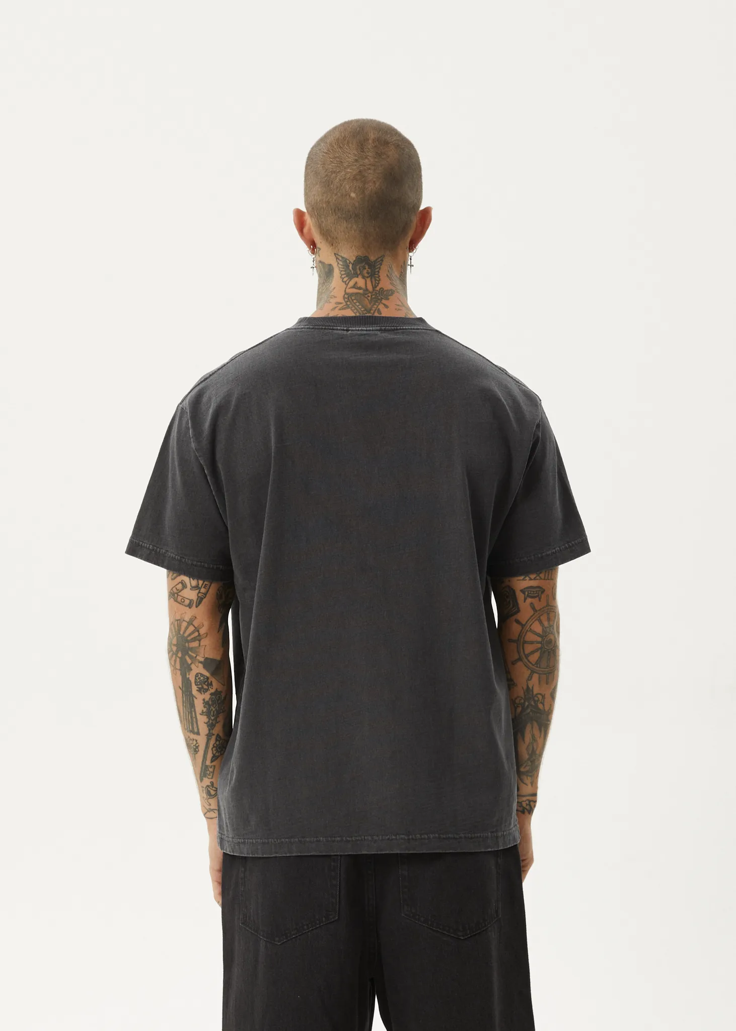 AFENDS Mens Scorched - Heavyweight Boxy Tee - Stone Black sold by Afends product image thumbnail 5