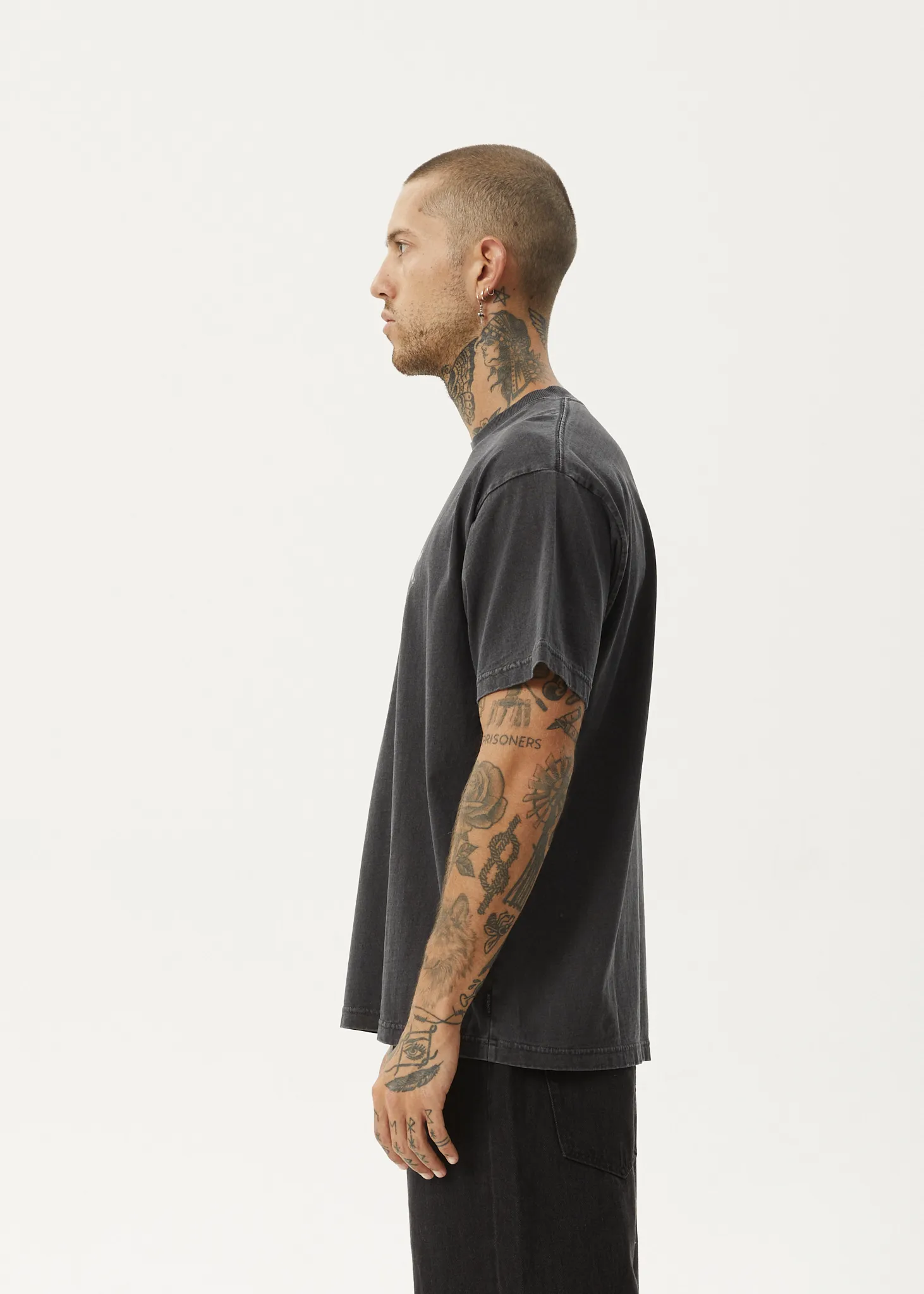 AFENDS Mens Scorched - Heavyweight Boxy Tee - Stone Black sold by Afends product image thumbnail 4