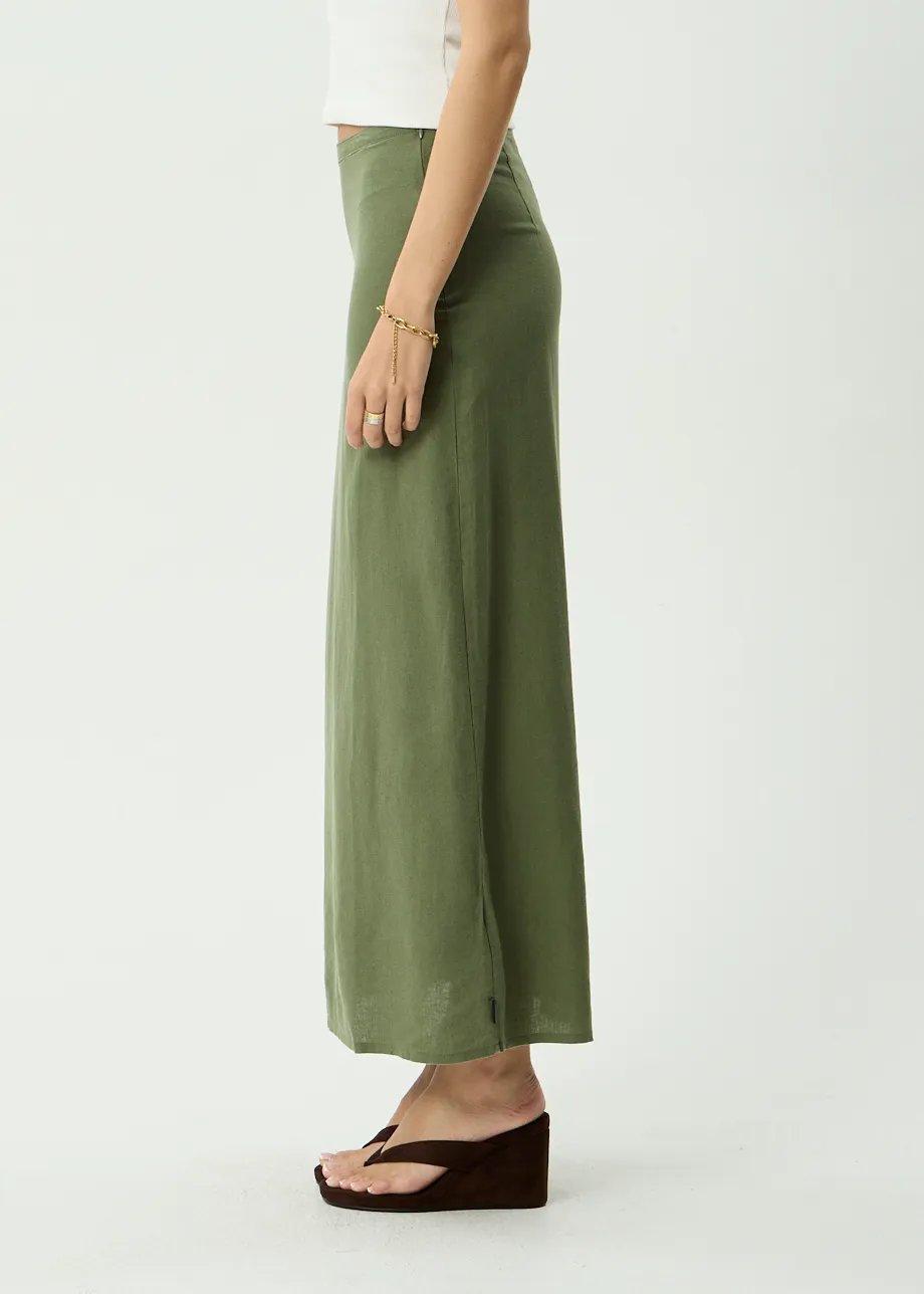 AFENDS Womens Lilo - Maxi Skirt - Deep Olive sold by Afends product image thumbnail 5