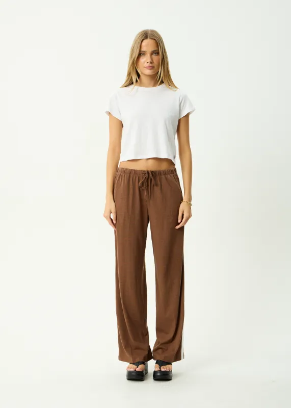 AFENDS Womens Jones - Lounge Pant - Cinnamon made by Afends