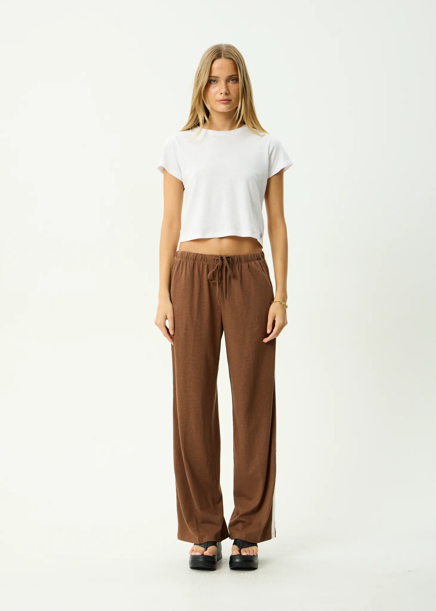 AFENDS Womens Jones - Lounge Pant - Cinnamon sold by Afends