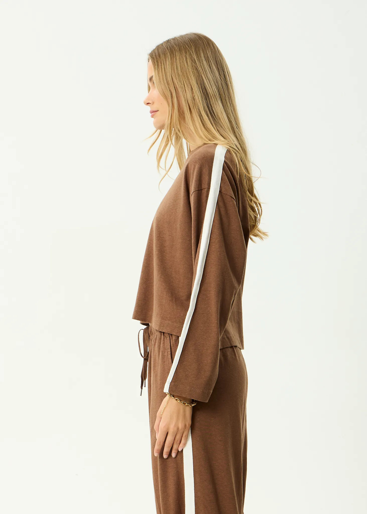 AFENDS Womens Marla - Long Sleeve Tee - Cinnamon sold by Afends product image thumbnail 4