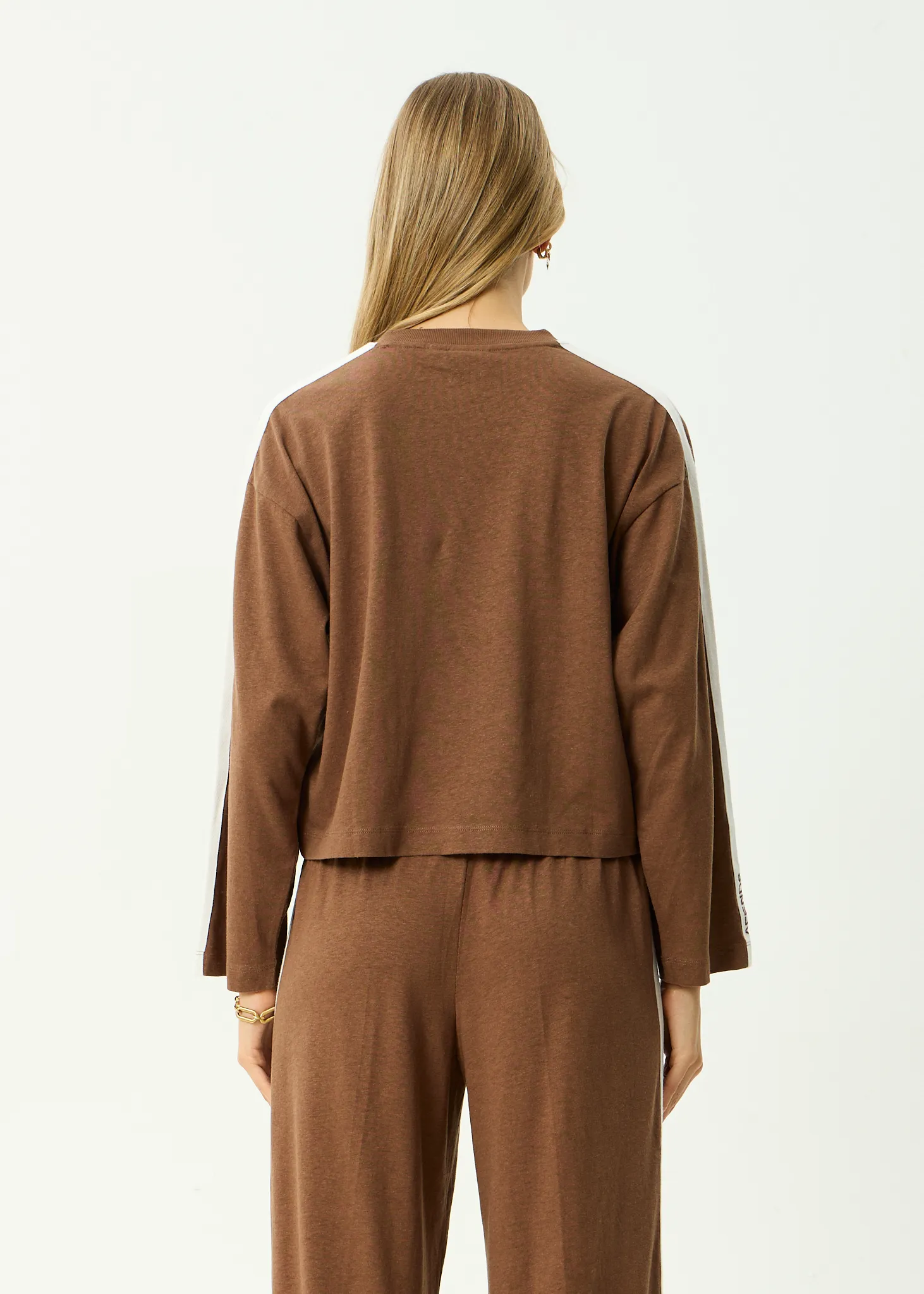 AFENDS Womens Marla - Long Sleeve Tee - Cinnamon sold by Afends product image thumbnail 5