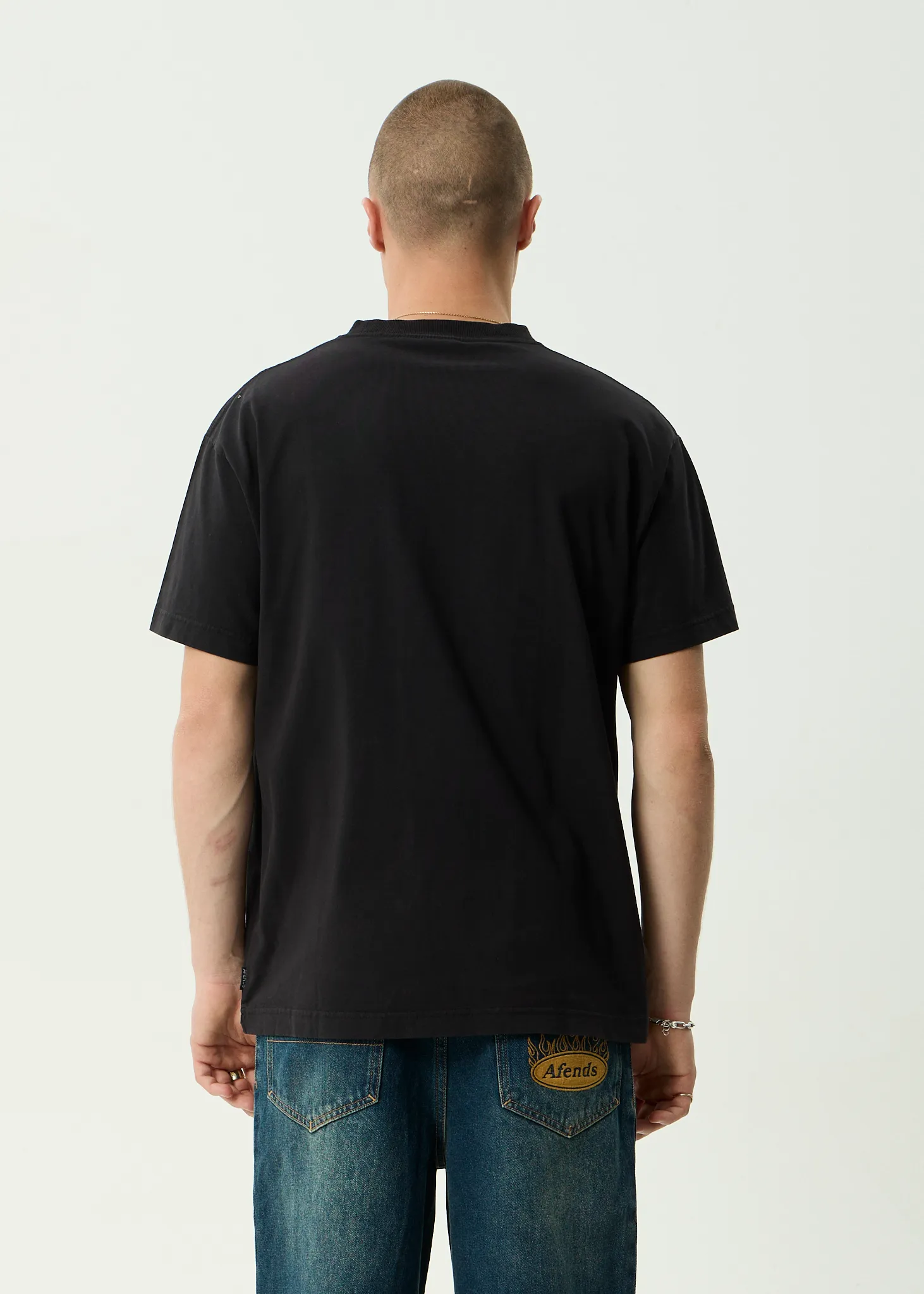 AFENDS Mens Kharma - Heavyweight Boxy Tee - Stone Black sold by Afends product image thumbnail 5
