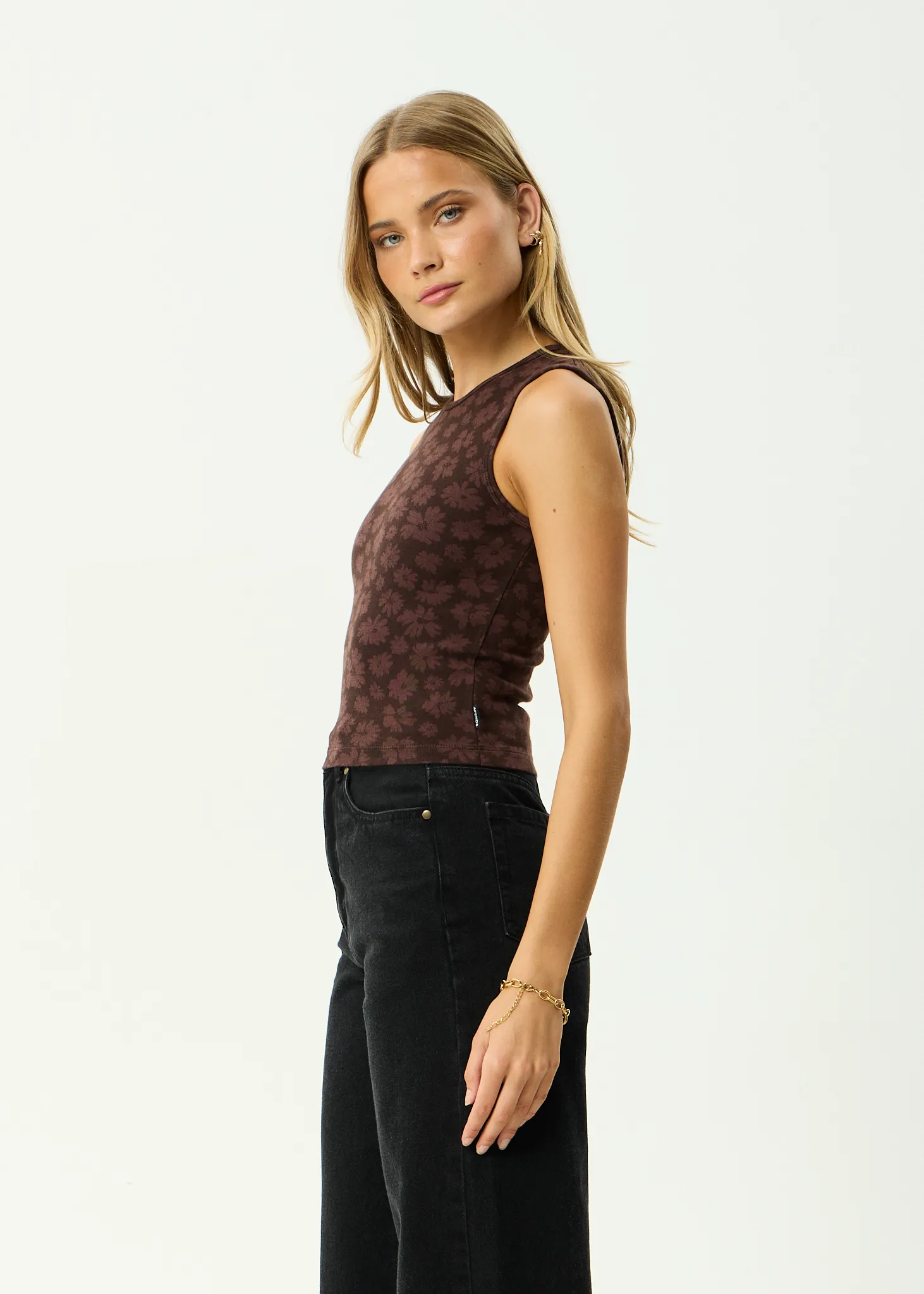 AFENDS Womens Astoria - Tank - Chocolate sold by Afends product image thumbnail 5