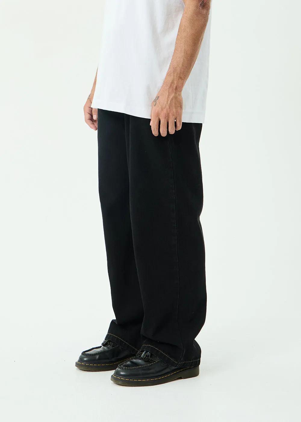 AFENDS Mens Pablo - Denim Baggy Jean - Washed Black sold by Afends product image thumbnail 3