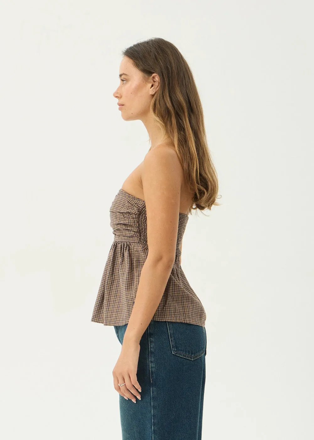 AFENDS Womens Juni - Strapless Top - Coffee sold by Afends product image thumbnail 4