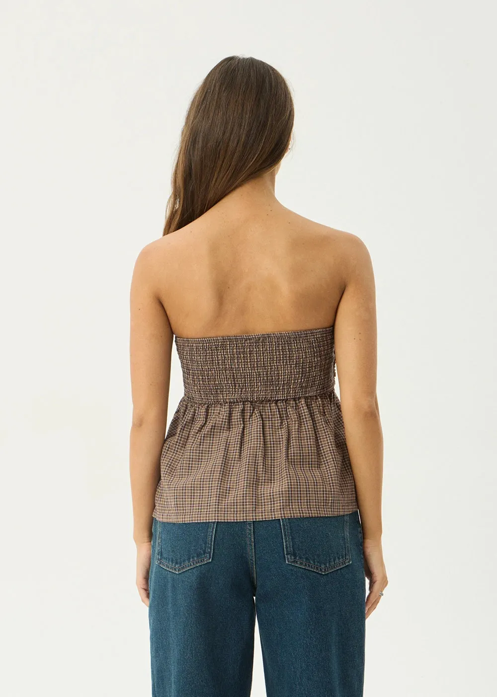 AFENDS Womens Juni - Strapless Top - Coffee sold by Afends product image thumbnail 5