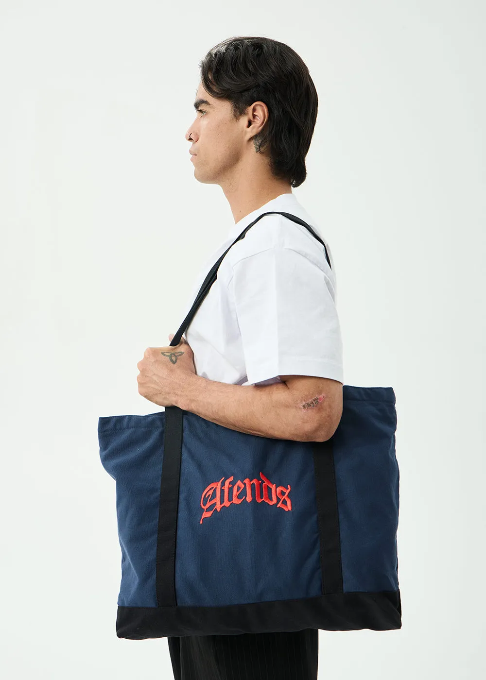 AFENDS Mens Hq - Tote Bag - Navy sold by Afends product image thumbnail 2