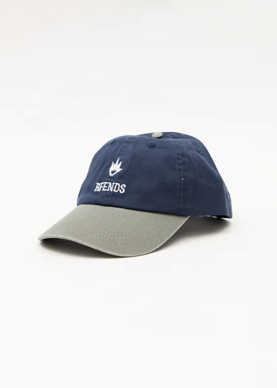 AFENDS Mens Burnin - Six Panel Cap - Deep Sea / Sycmore made by Afends