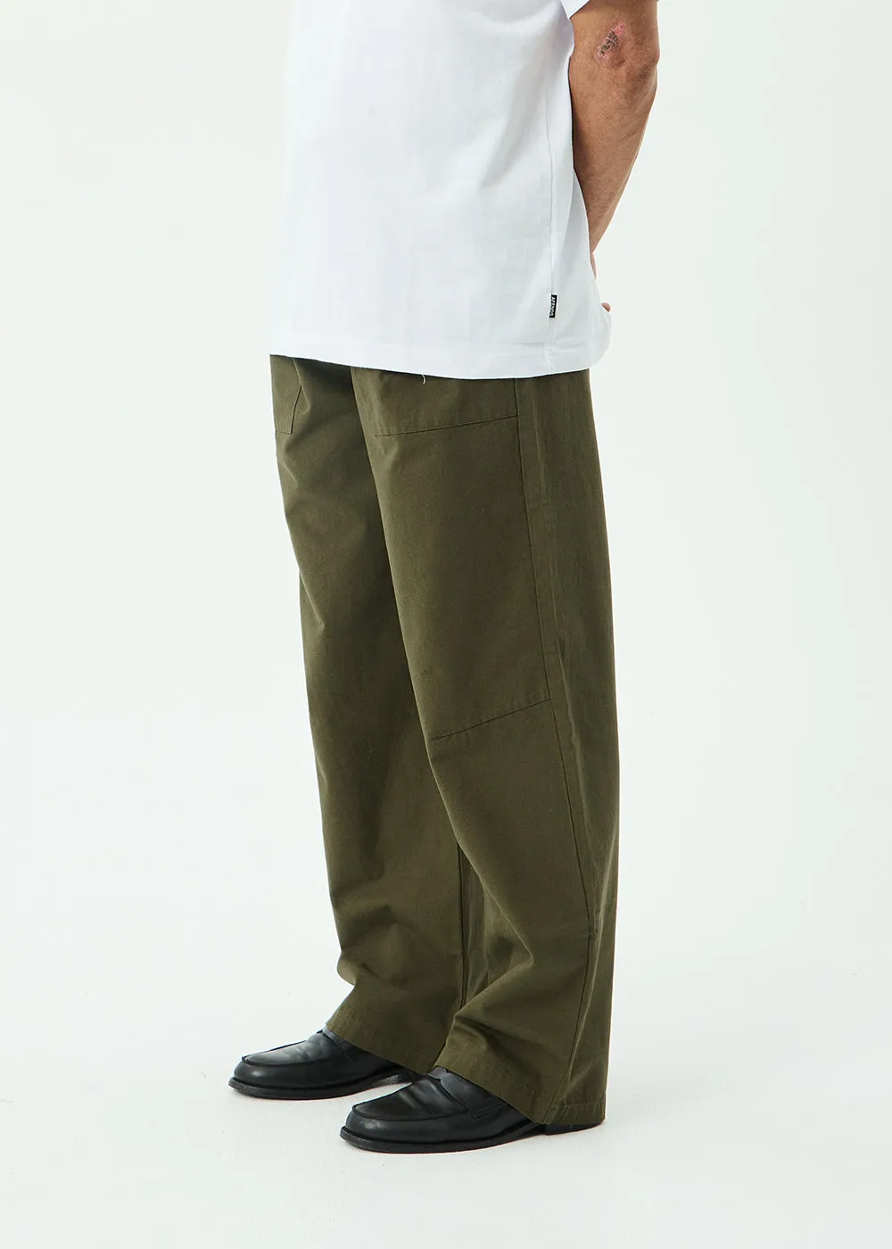 AFENDS Mens Glider - Pleated Pant - Military sold by Afends product image thumbnail 3