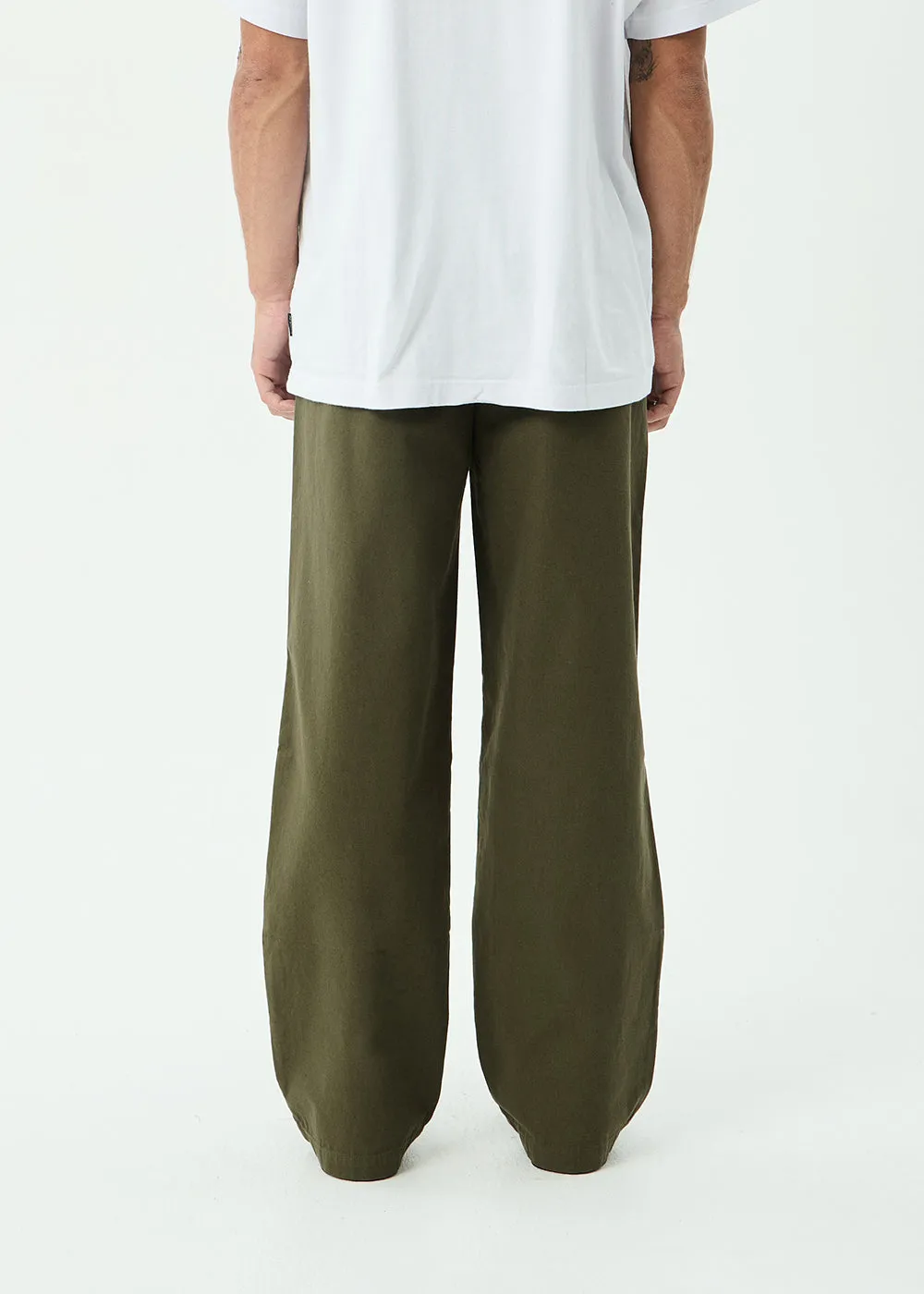 AFENDS Mens Glider - Pleated Pant - Military sold by Afends product image thumbnail 5