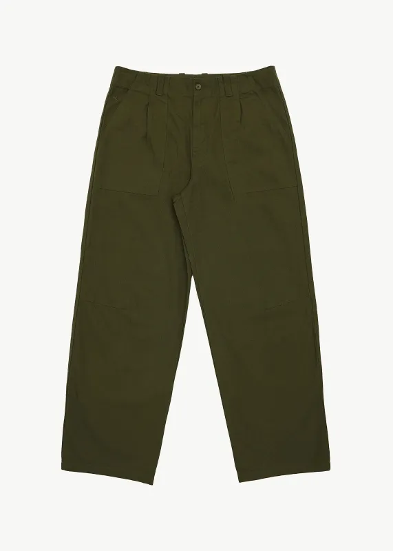 AFENDS Mens Glider - Pleated Pant - Military made by Afends