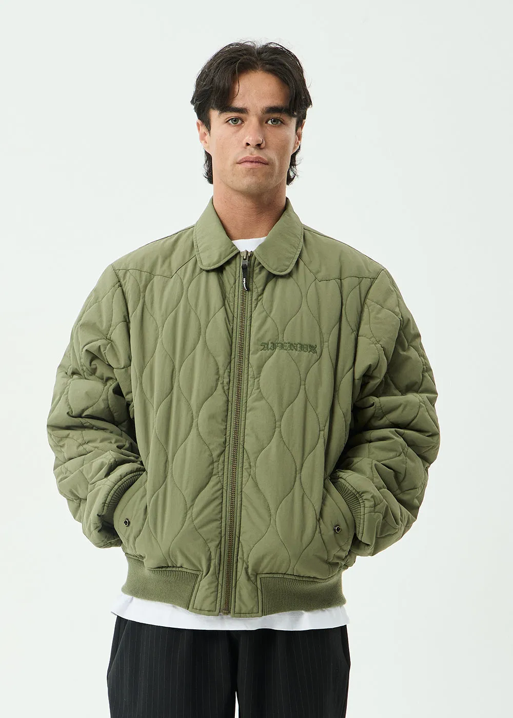 AFENDS Mens Mellross - Bomber Jacket - Military sold by Afends product image thumbnail 5