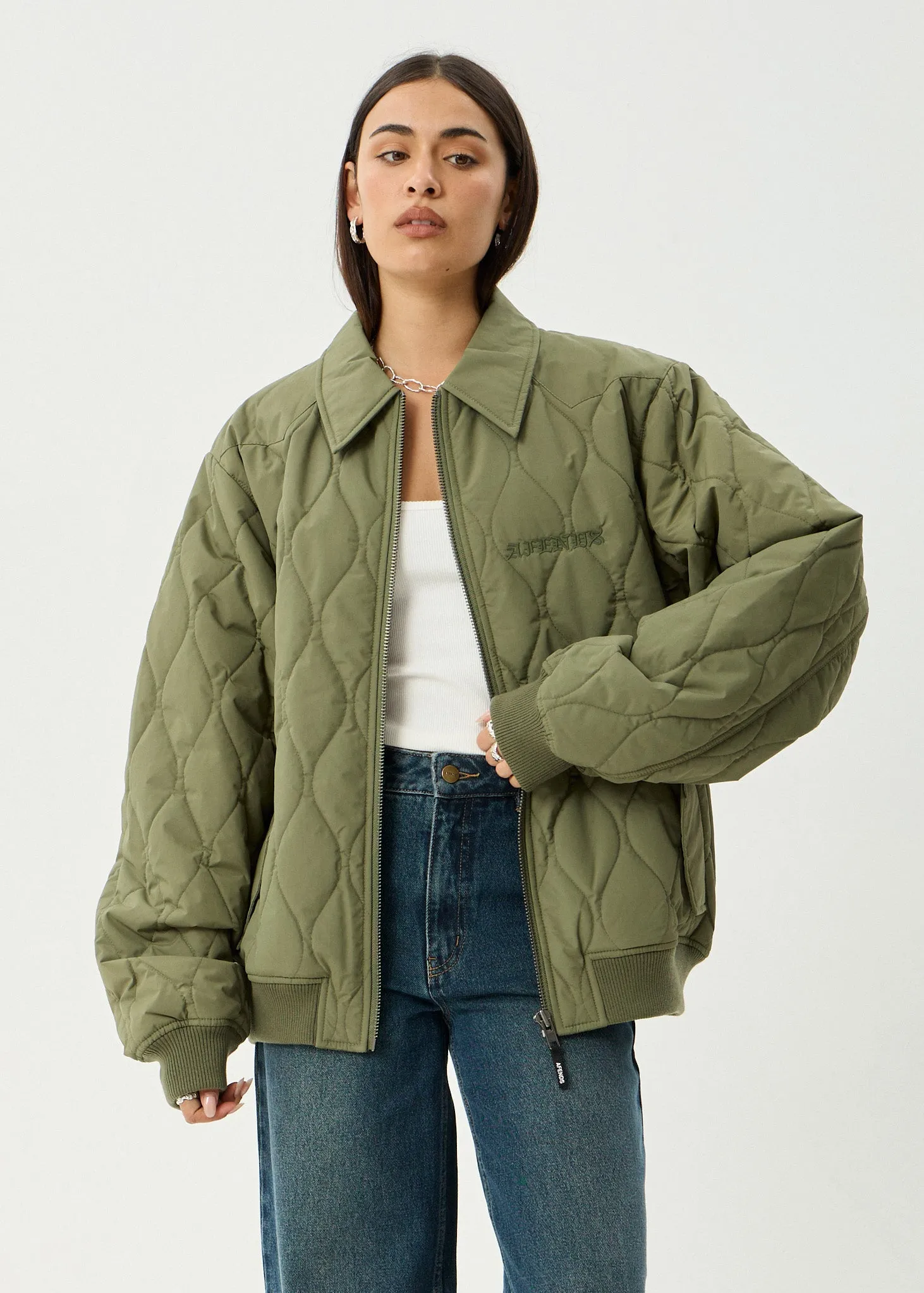 AFENDS Mens Mellross - Bomber Jacket - Military sold by Afends product image thumbnail 2