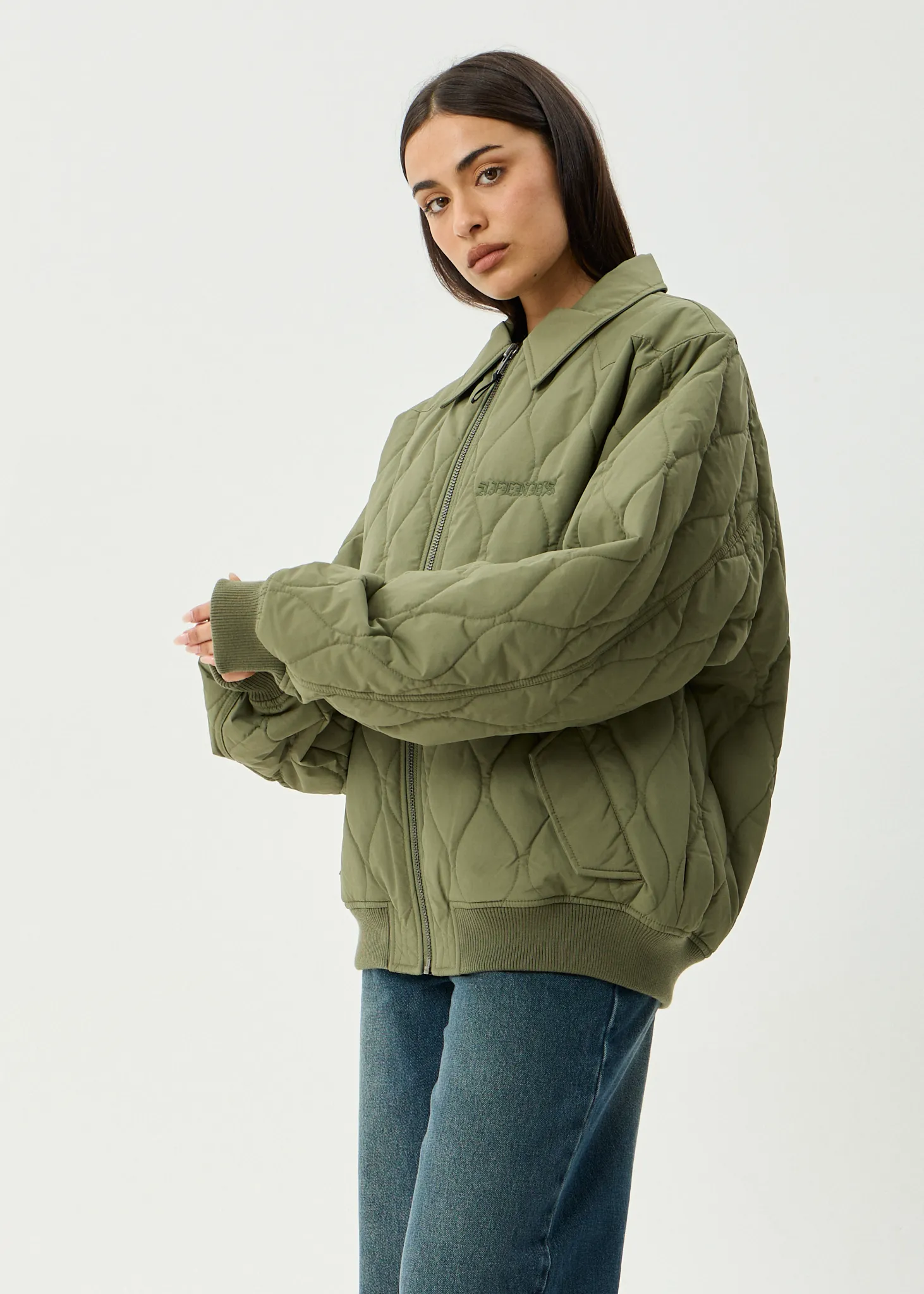 AFENDS Mens Mellross - Bomber Jacket - Military sold by Afends product image thumbnail 4