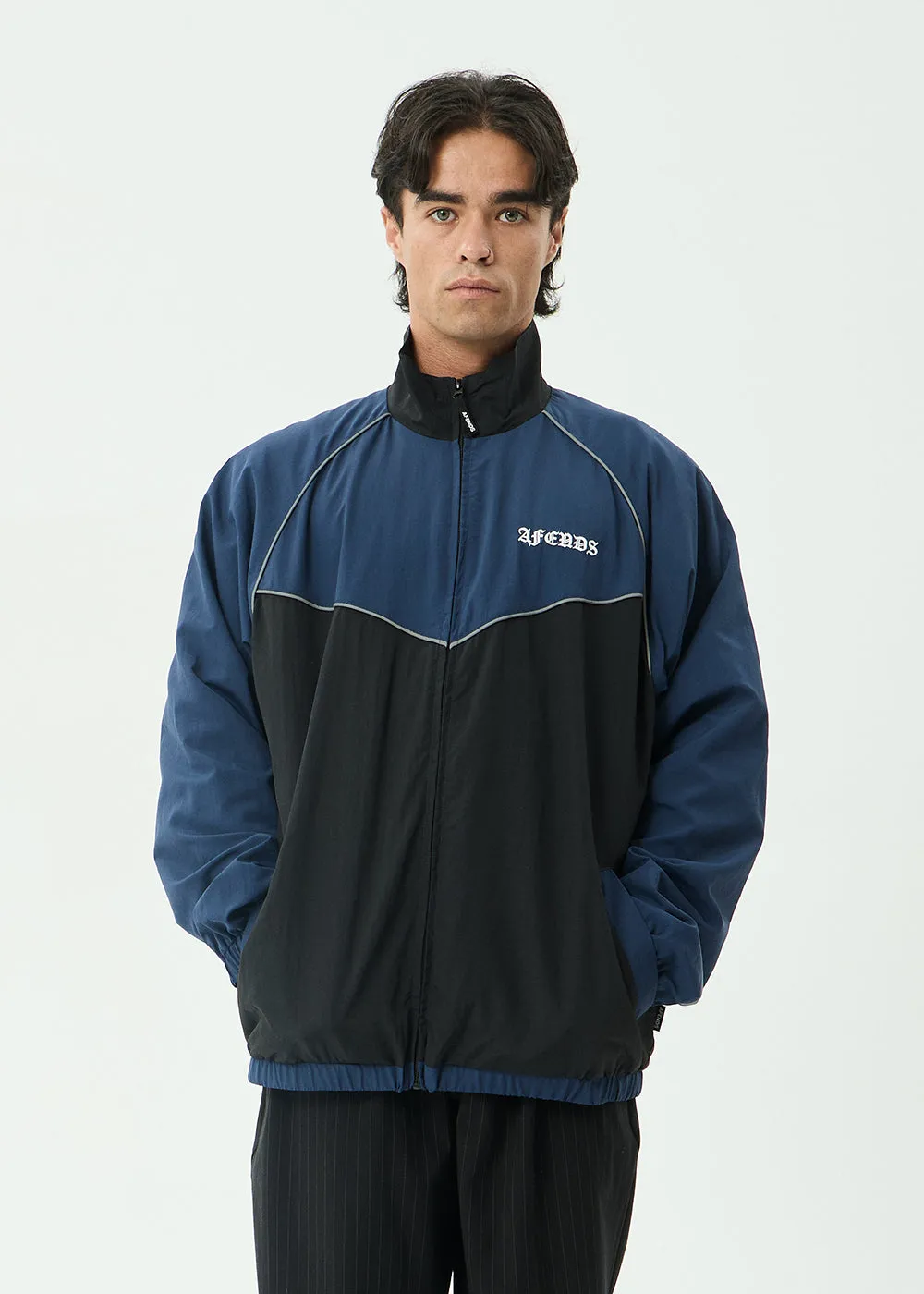 AFENDS Mens Speed - Sports Spray Jacket - Navy sold by Afends product image thumbnail 2