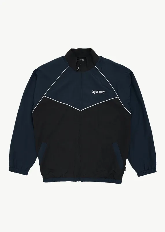 AFENDS Mens Speed - Sports Spray Jacket - Navy made by Afends