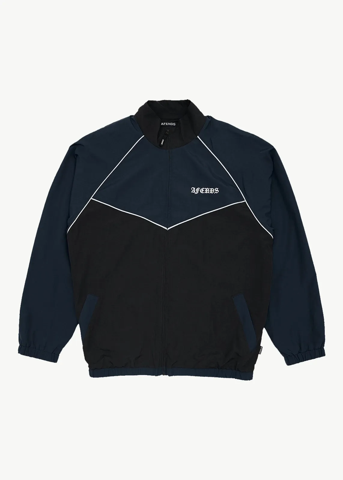 AFENDS Mens Speed - Sports Spray Jacket - Navy sold by Afends