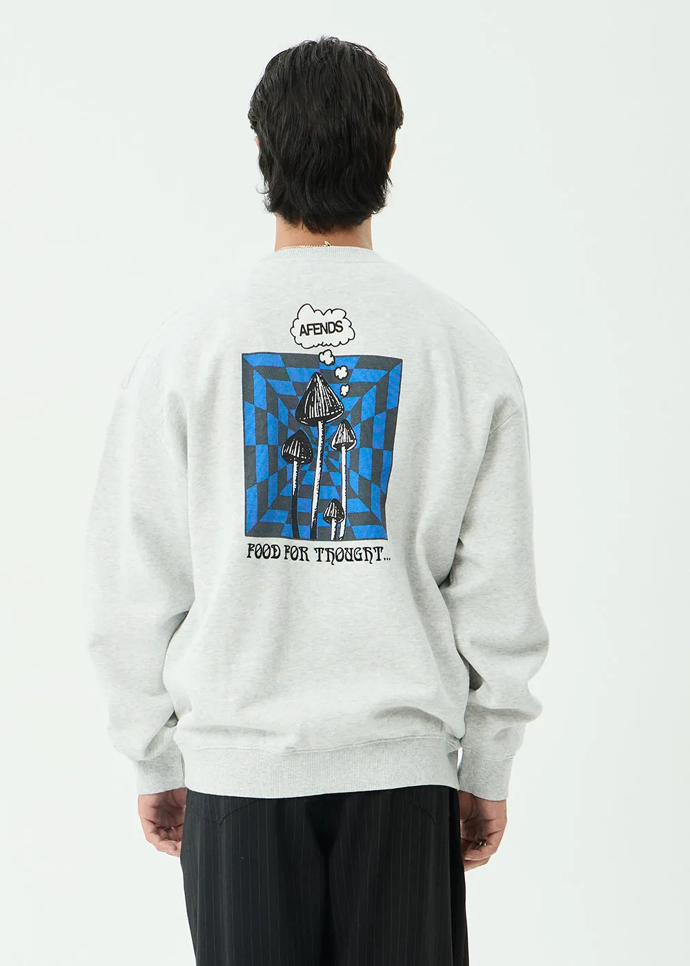 AFENDS Mens Perception - Crew Neck - Grey Marle sold by Afends product image thumbnail 3