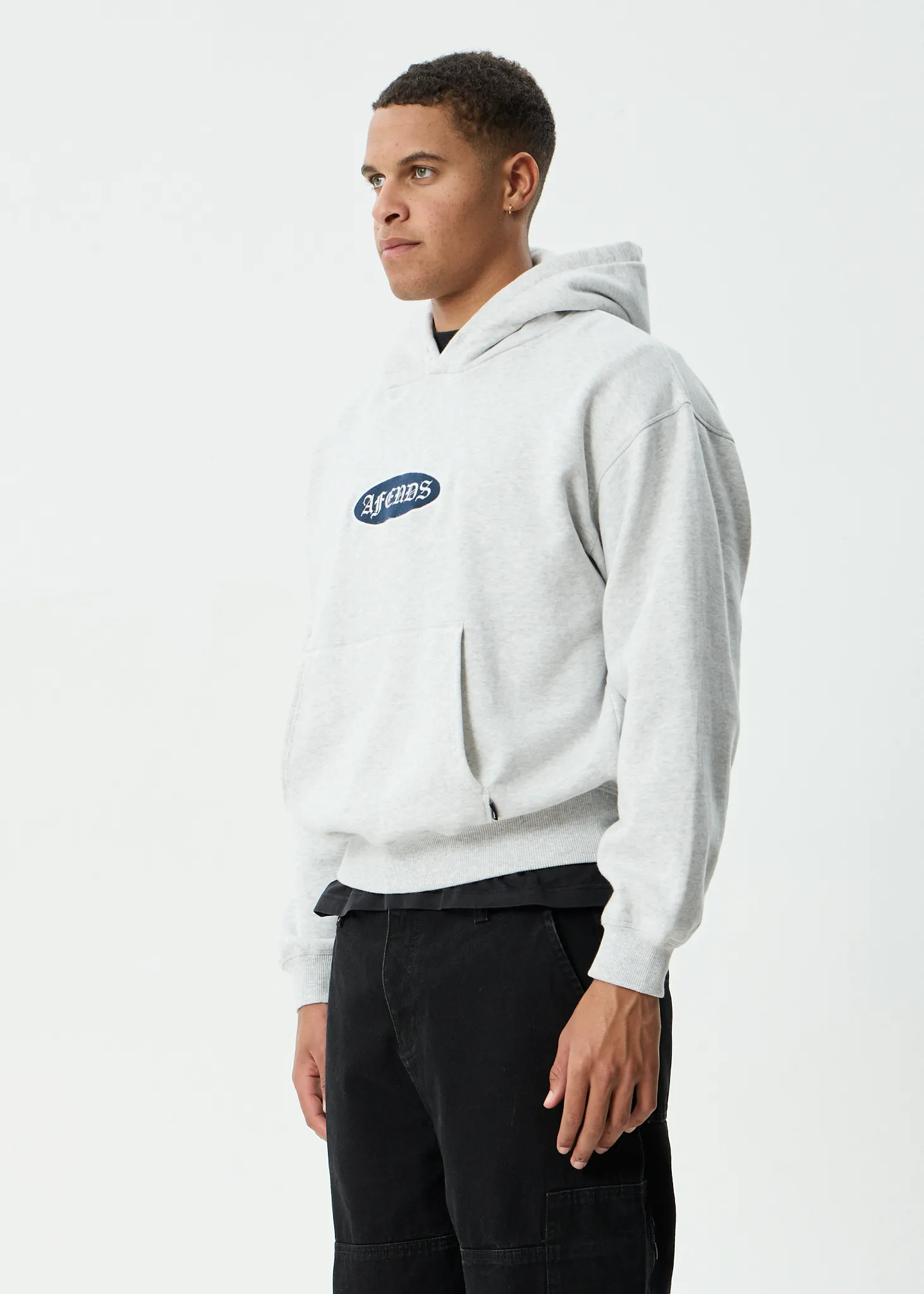AFENDS Mens Supply - Pull On Hood - Grey Marle sold by Afends product image thumbnail 3